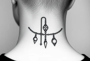 Traditional Russian orthodox censer chains tattoo idea