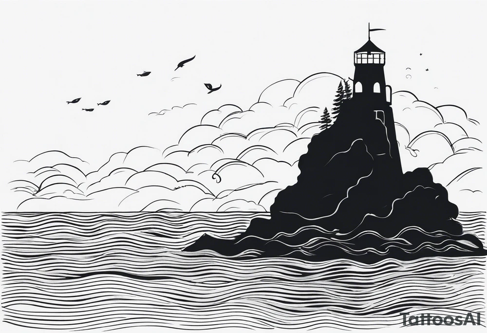 fantasy related, and sea related, with the words: "the sea does not dream of you" tattoo idea