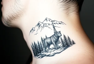 Nature/Landscape

Wolves in a pine forest (extending the tree line you already have)
A Russian bear emerging from the treeline
Snow-capped mountains behind the church scene tattoo idea