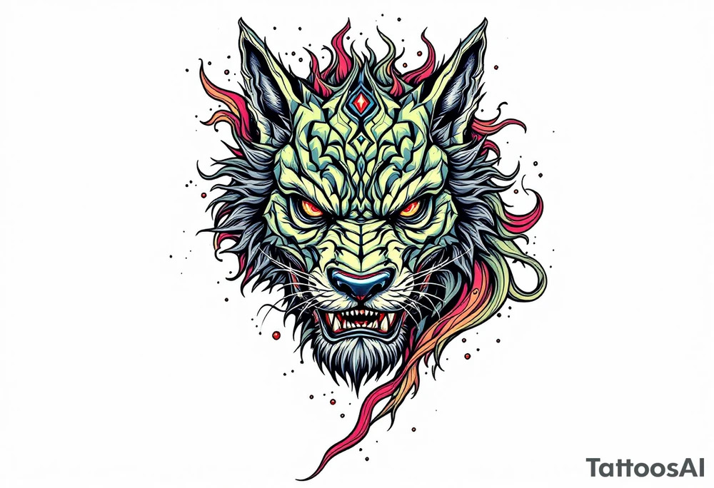 female Foo dog tattoo idea