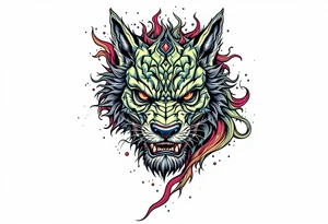 female Foo dog tattoo idea
