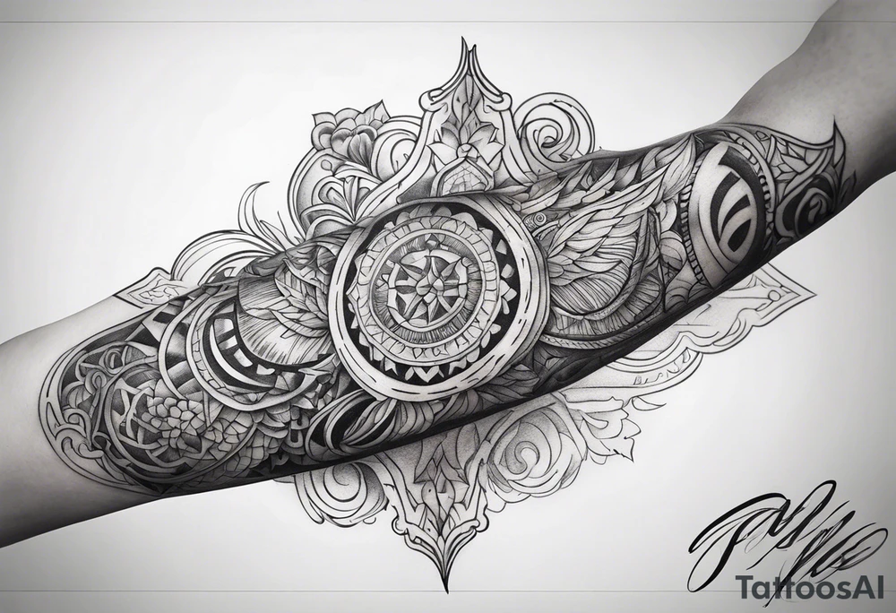 Horizontal one inch wide inner arm tattoo tattoo idea