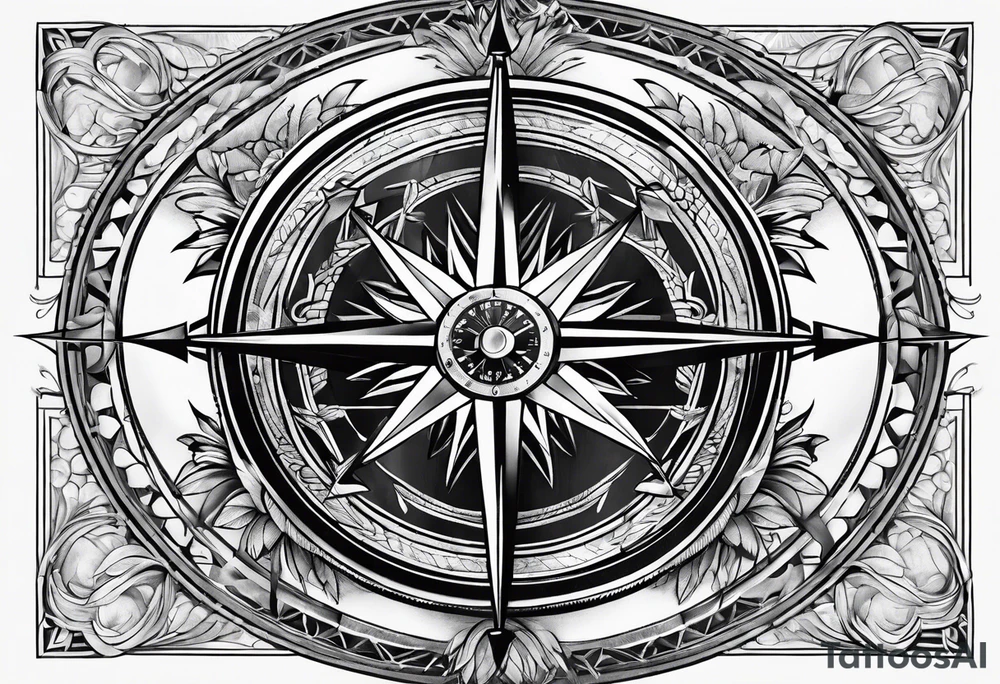compass tattoo idea