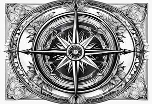 compass tattoo idea
