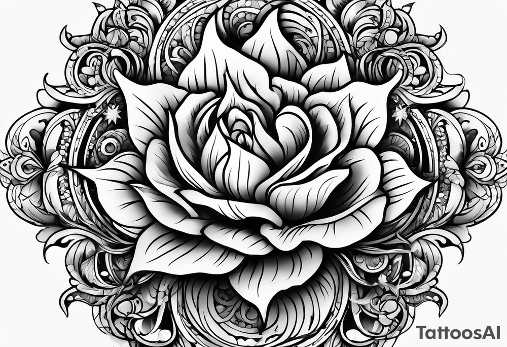 Flames to fash to frozen tundra tattoo idea