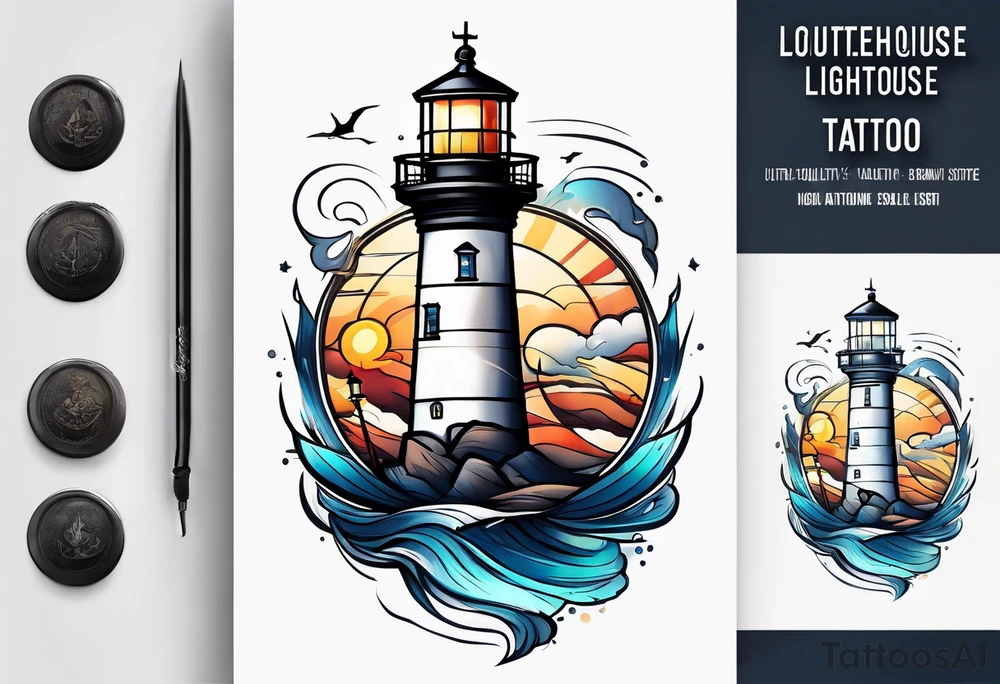 lighthouse tattoo idea