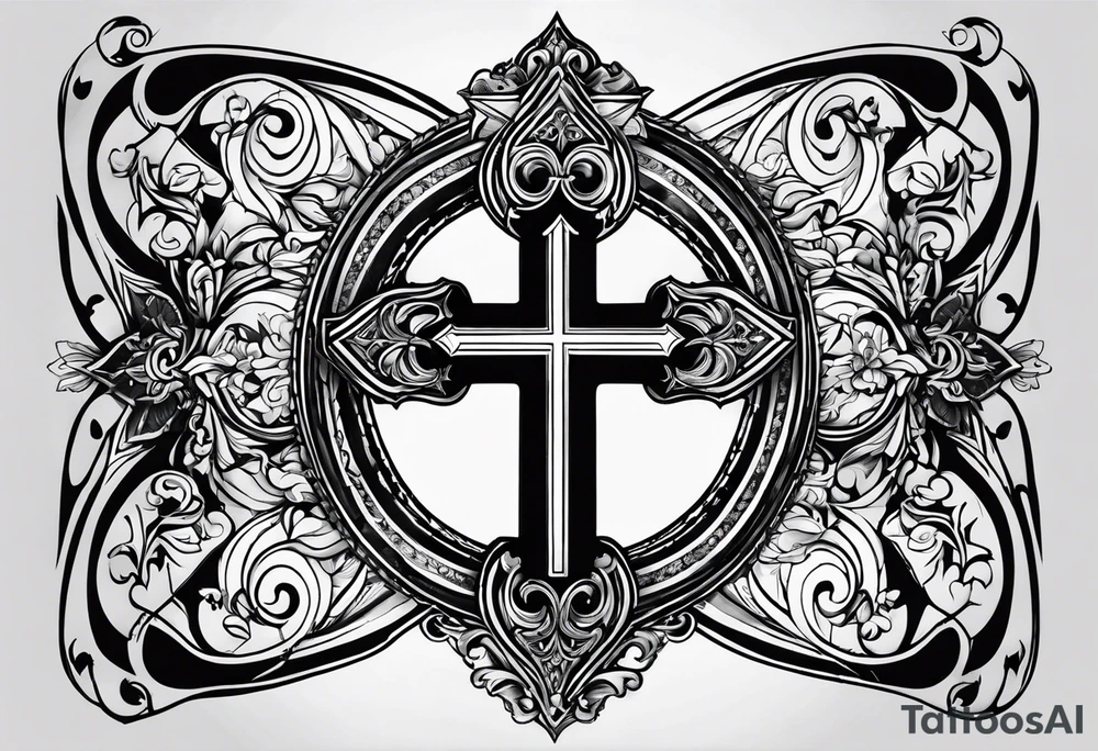 1 Corinthians 13:4 with cross tattoo idea
