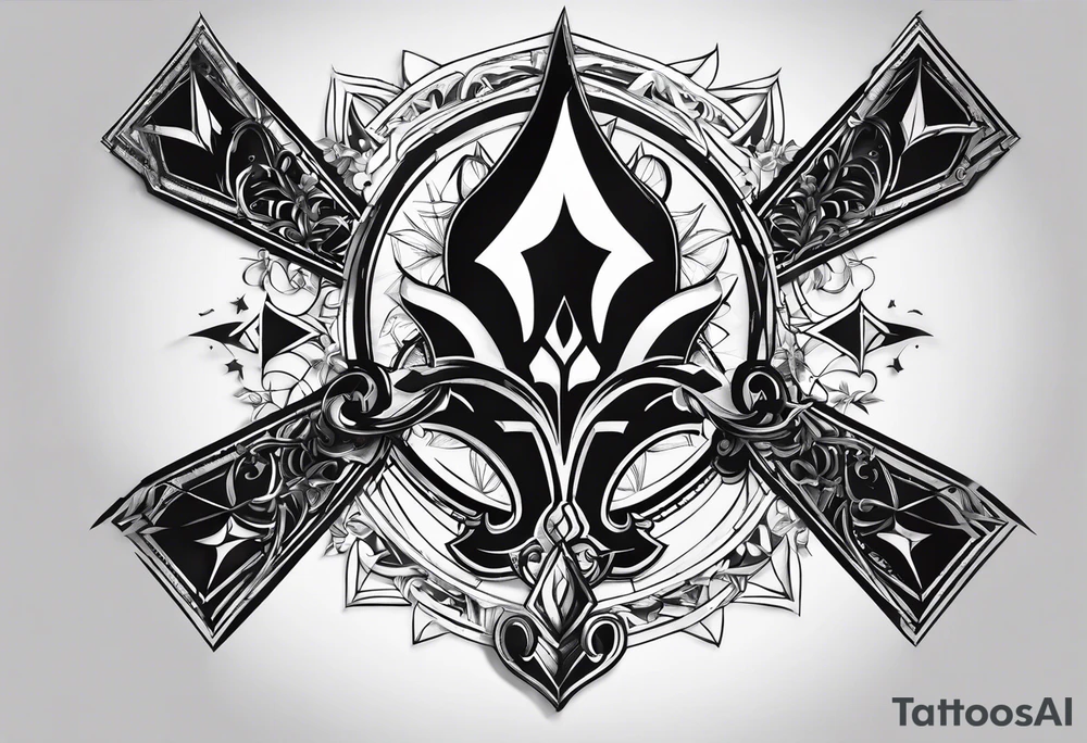 Renard sur un fond boussole. Il faut une clé ( style keyblade dans kingdom hearts. Tatouage sur l'avant bras tattoo idea