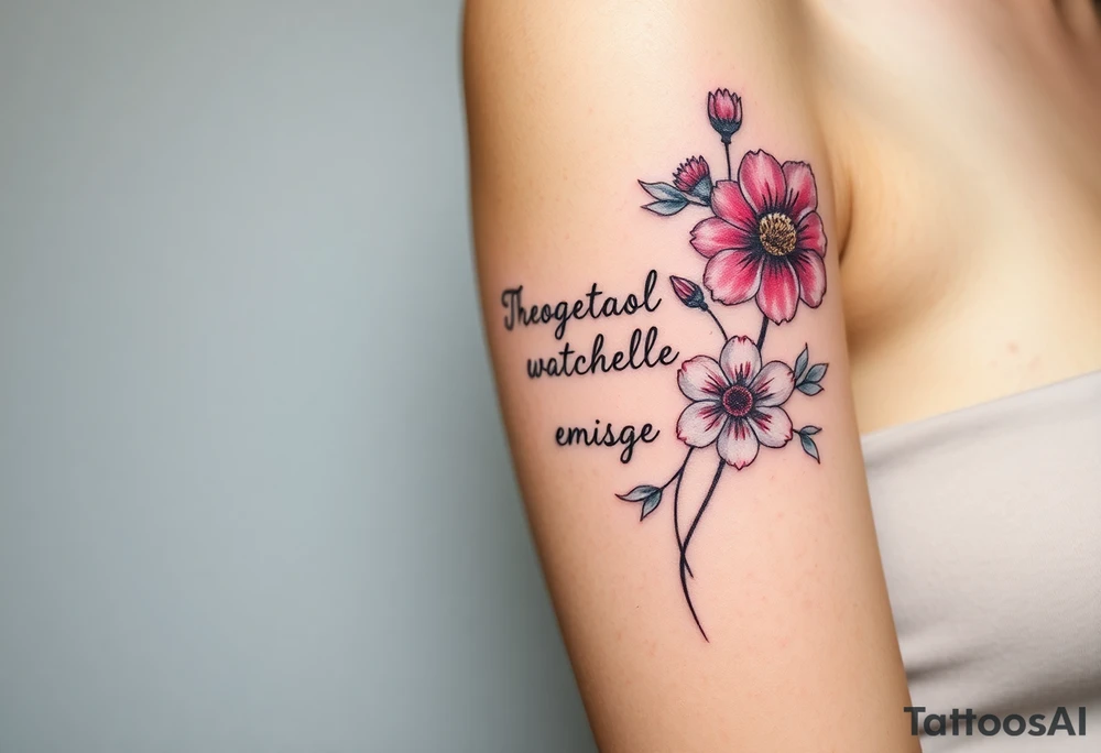 Quotes , paintbrush 
,flowers tattoo idea