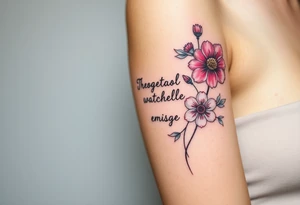 Quotes , paintbrush 
,flowers tattoo idea