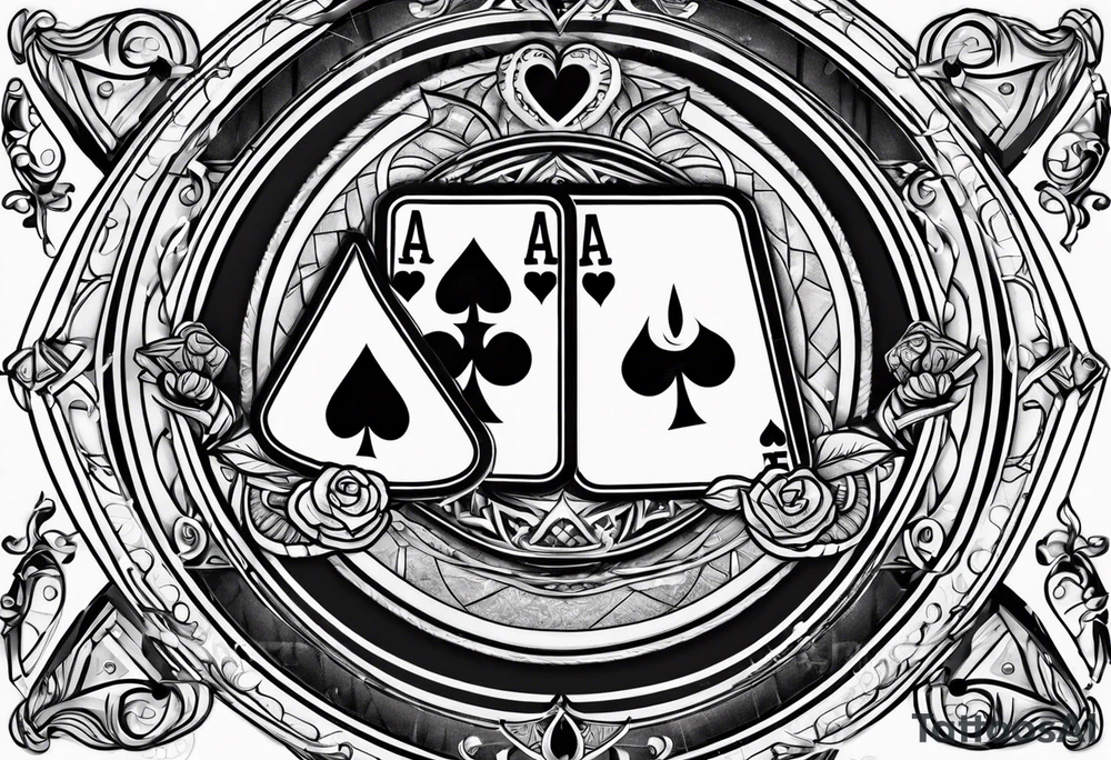poker card aces tattoo idea