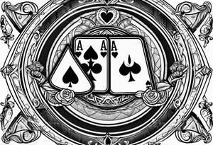 poker card aces tattoo idea