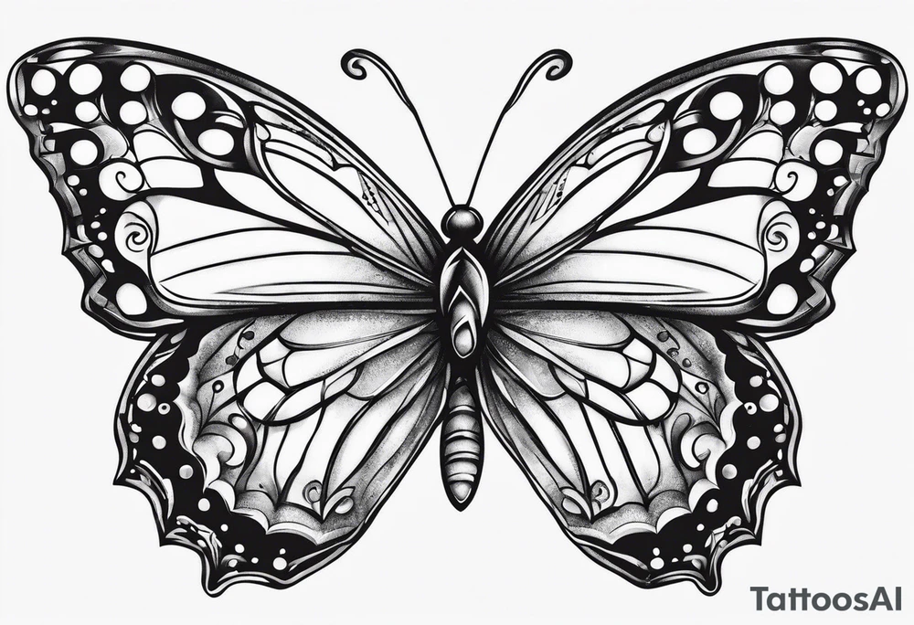 dainty, butterfly tattoo idea