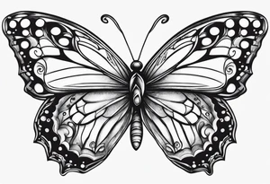 dainty, butterfly tattoo idea