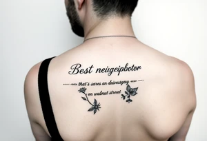 Best friend/neighbor that’s shares a driveway on walnut street that loves wildflowers and witchy things tattoo idea