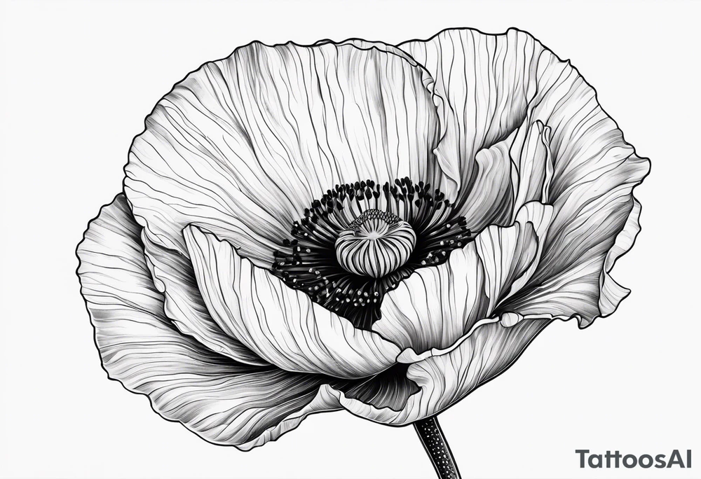 Poppy flower tattoo idea