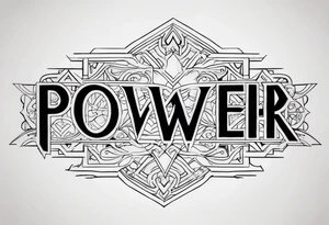 power text horizontal tattoo idea