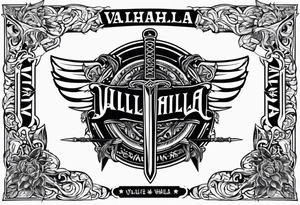 Valhalla sword tattoo idea