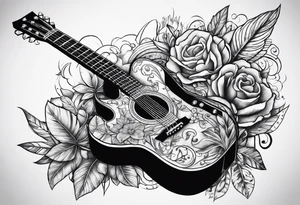 Guitar Cross Country tattoo idea
