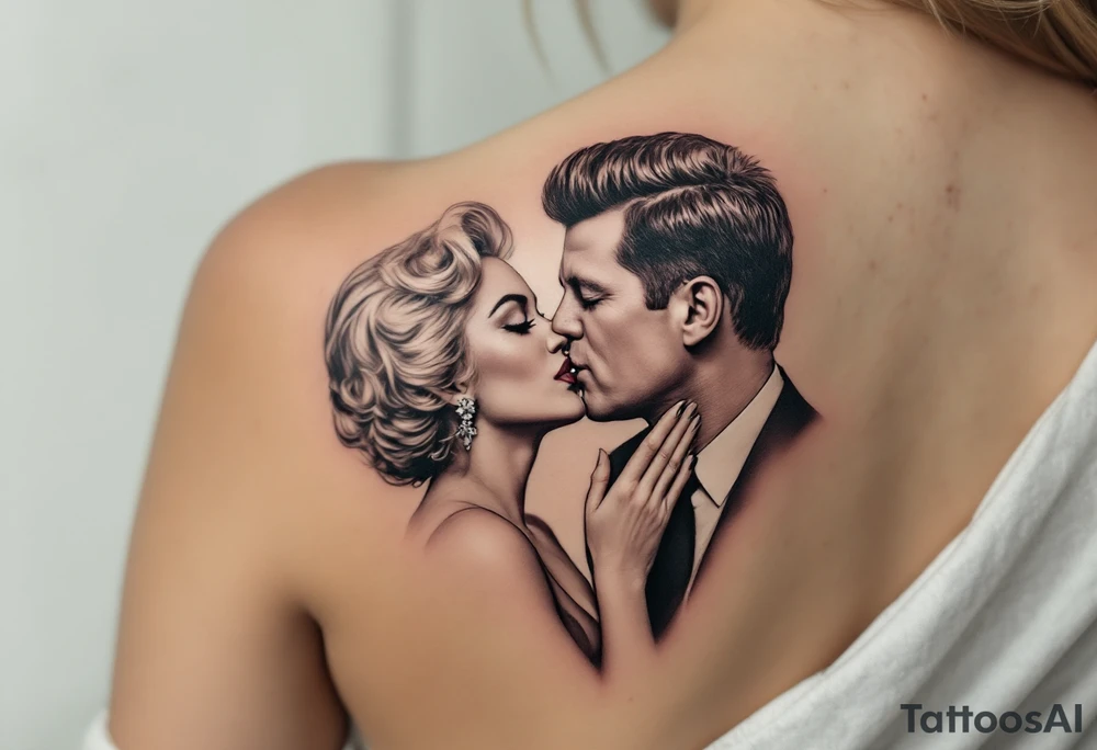 marilyn Monroe and JFK kissing tattoo idea