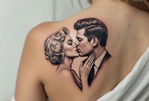 marilyn Monroe and JFK kissing tattoo idea