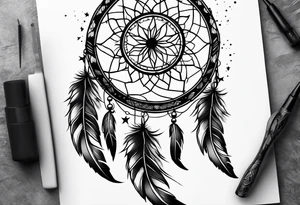 Dark Dream catcher tattoo idea