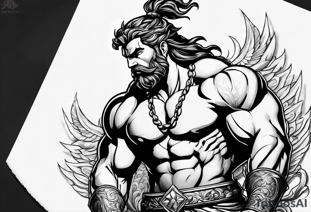 Hercules with prayer tattoo idea