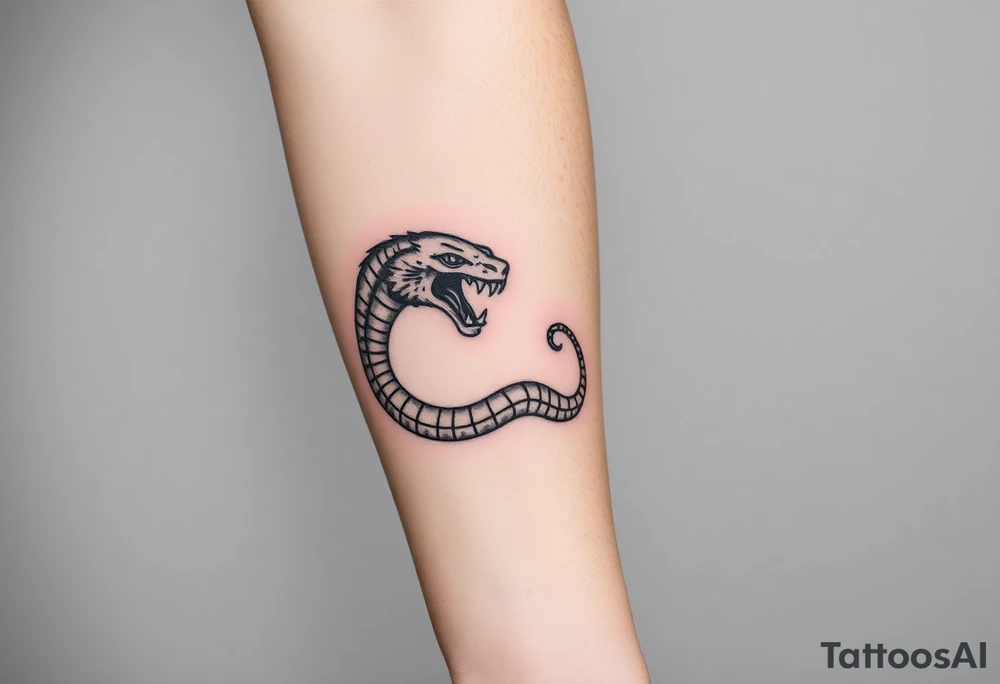 Snake tiger crane monkey tattoo idea