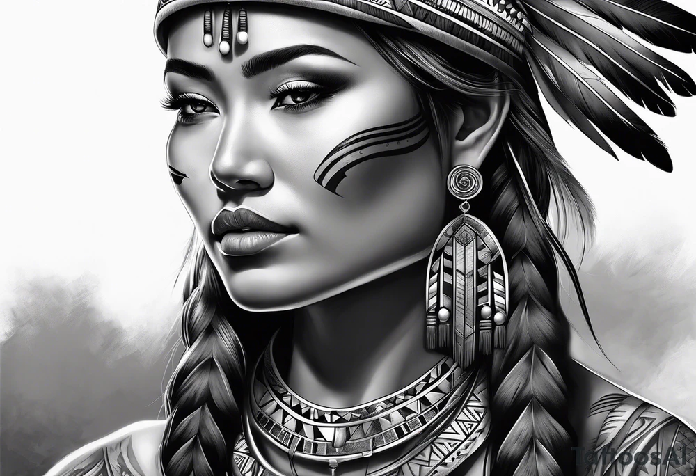 Navajo woman tattoo idea