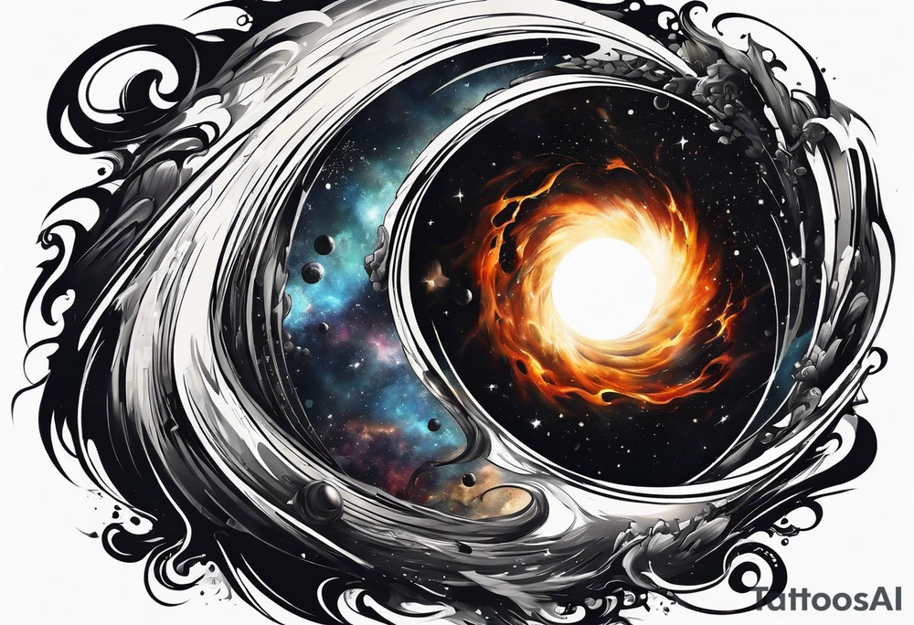 A black hole tattoo idea