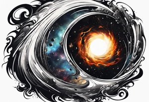 A black hole tattoo idea