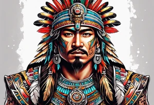 Aztec warrior tattoo idea