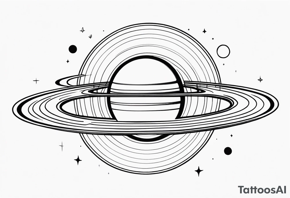 Saturn with infinity symbols tattoo idea