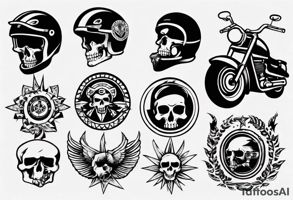 60s sexy biker tattoo idea