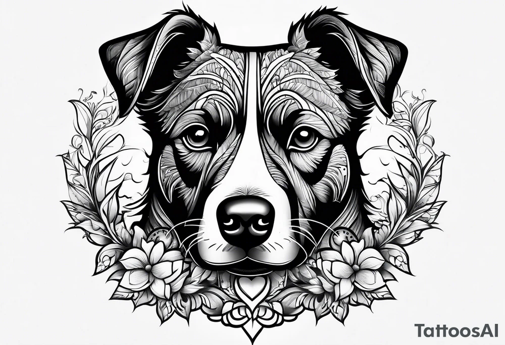 dog love tattoo idea