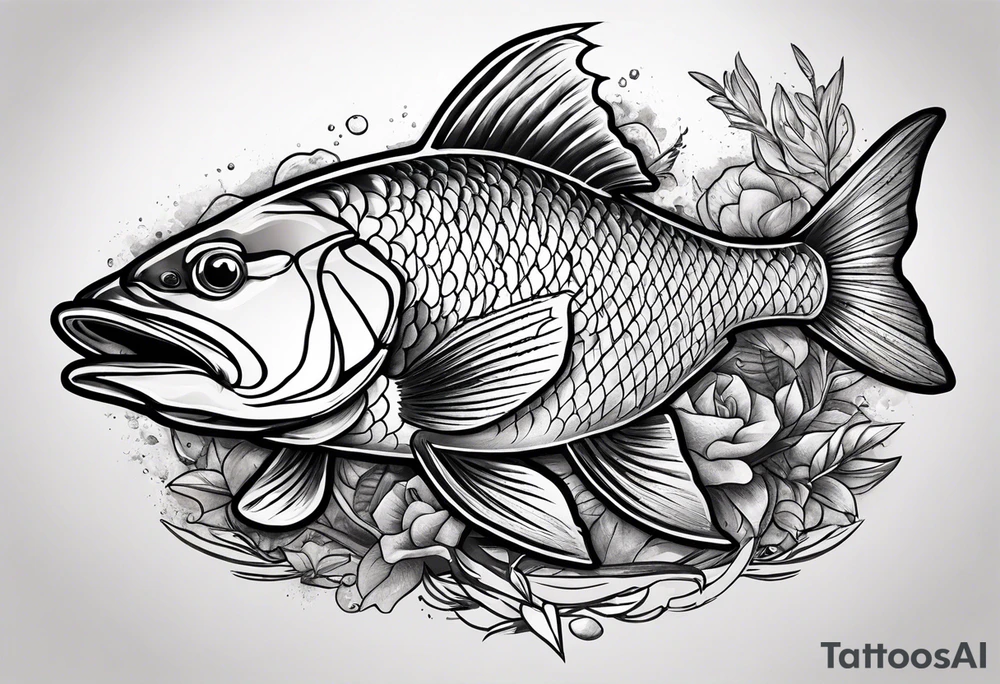 fish and wildlife logo tattoo idea