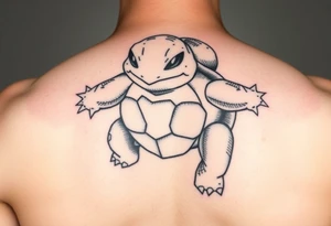 Blastoise pokemon japanese style tattoo idea