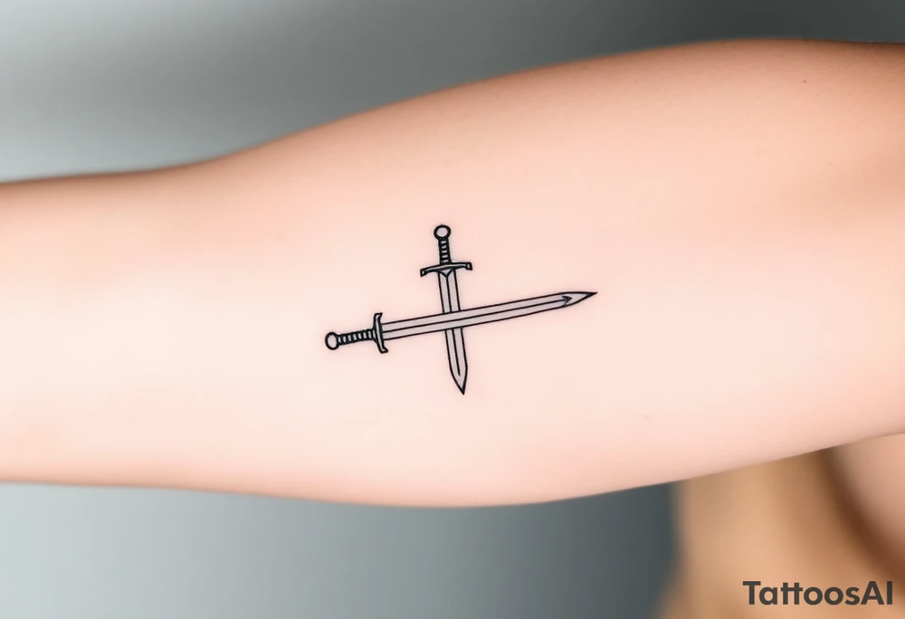 Skinny sword tattoo idea