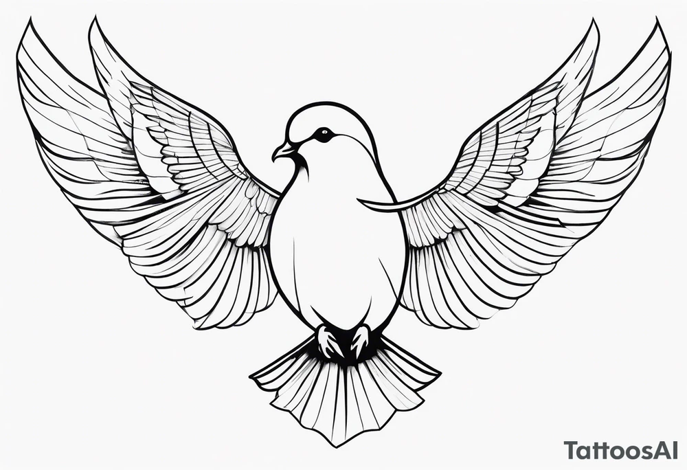 dainty, fine line, doves tattoo idea