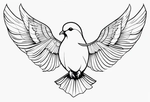 dainty, fine line, doves tattoo idea