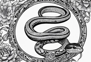 arm sleeve tattoo with a snake, gun, weed symbol that says HYDRA tattoo idea