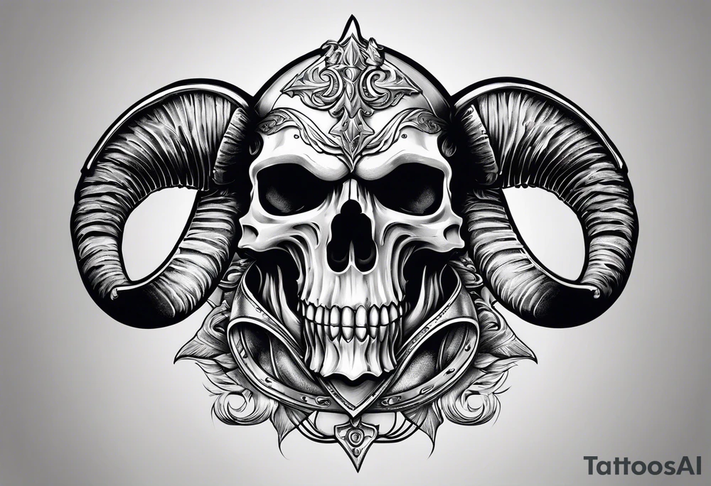 fishing, rams skull, knight's helmet, angel tattoo idea