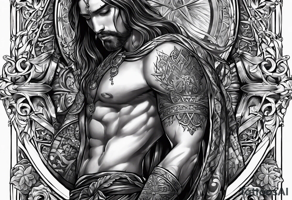 “Let me let them know your name let me let them know the pain” 
Biblical cross tattoo idea