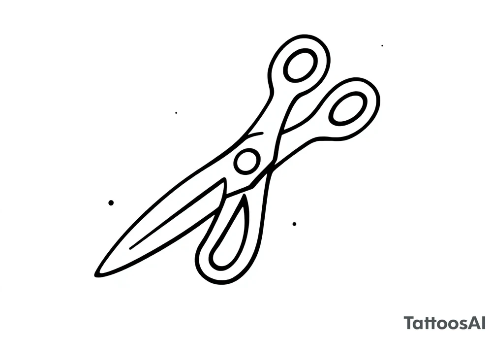 Scissors cutting tattoo idea