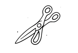 Scissors cutting tattoo idea