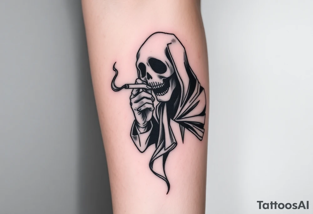 Ghost smoking tattoo idea