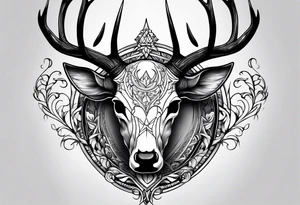 deer skull tattoo idea