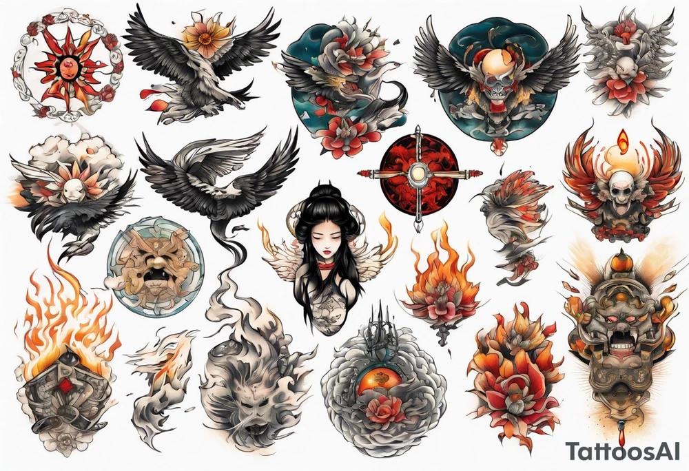 Light liberating people from fear tattoo idea