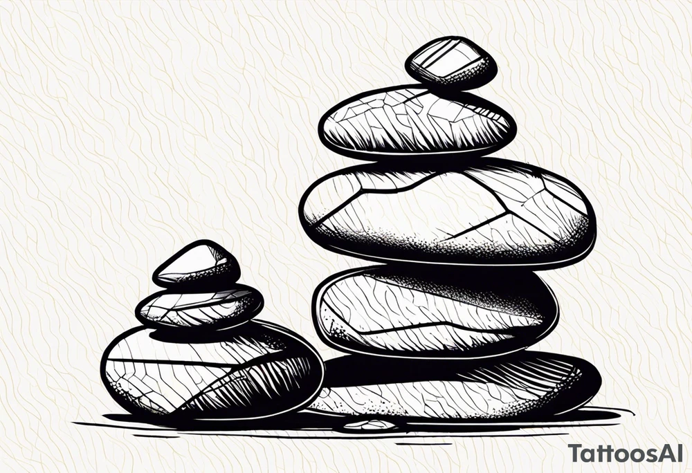 Rocks stacked on top of each other tattoo idea