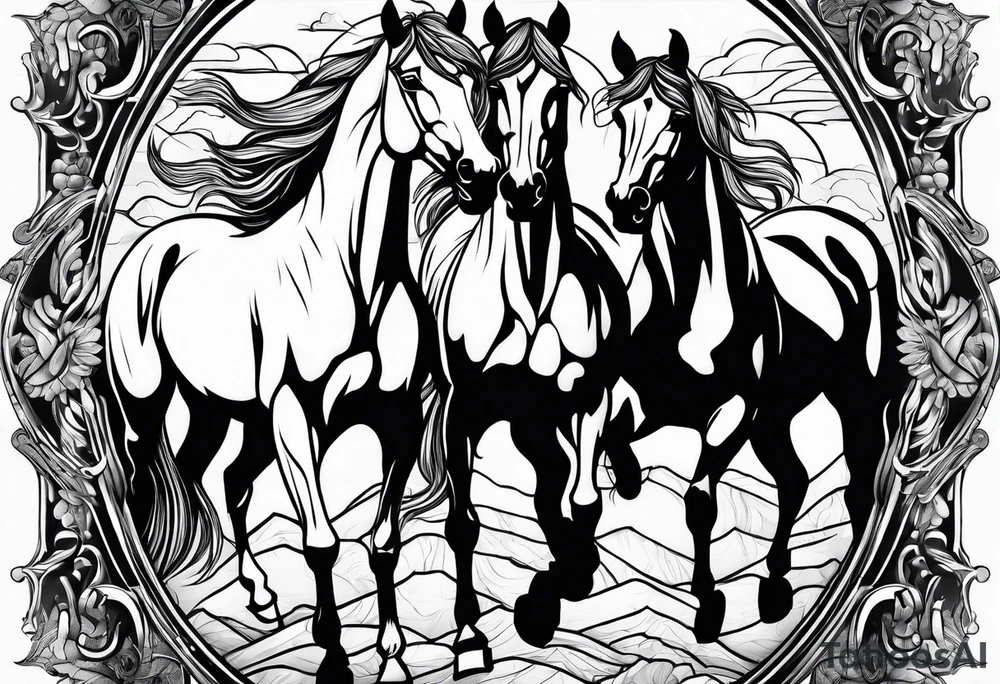horses tattoo idea